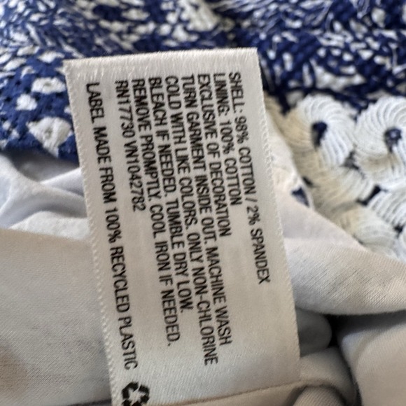 Lilly Pulitzer Target Satin Shift Dress 2 Nosie Posey Navy White Lace Pineapple - Picture 10 of 10